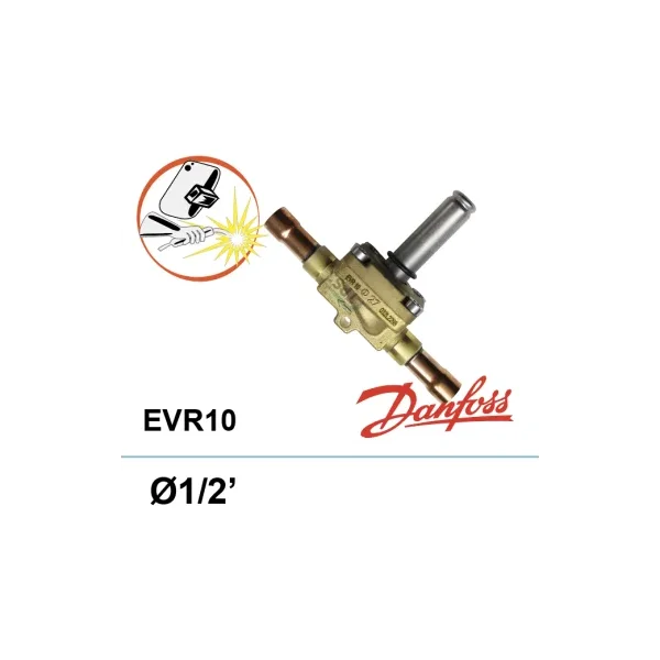 Cuerpo de electroválvula Danfoss EVR10 1/2 de rosca para freón