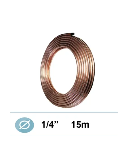 Ø1/4 tubo de cobre recocido refrigerante en espiral 15M