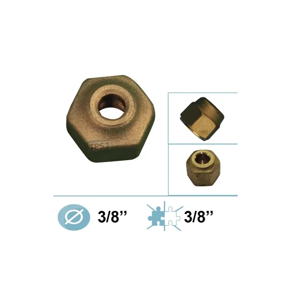 Tuerca corta Ø3/8 Tubo 3/8