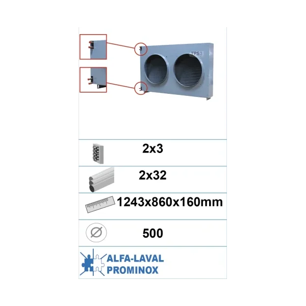 Condensador con tratamiento epoxi doble circuito 3 capas 32 tubos