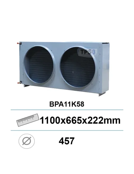 Condensador tipo BPA11K58 1100x665x222 2 respiraderos 427mm