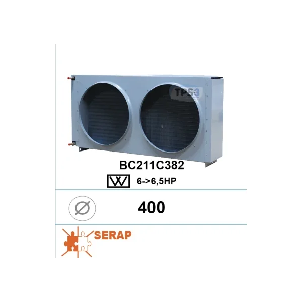 Condensador tipo BC211C382 6-6,5Ch 2 entradas D400