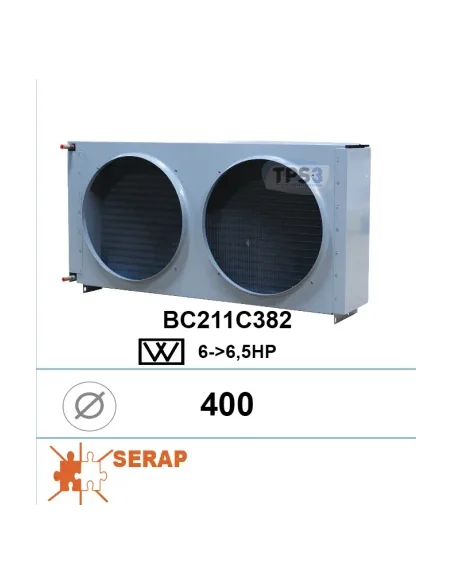 Condensador tipo BC211C382 6-6,5Ch 2 entradas D400
