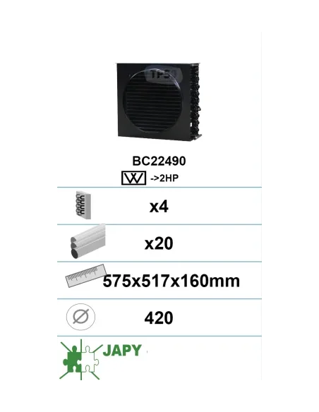 Condensador 4 capas 20 tubos BC2 2490
