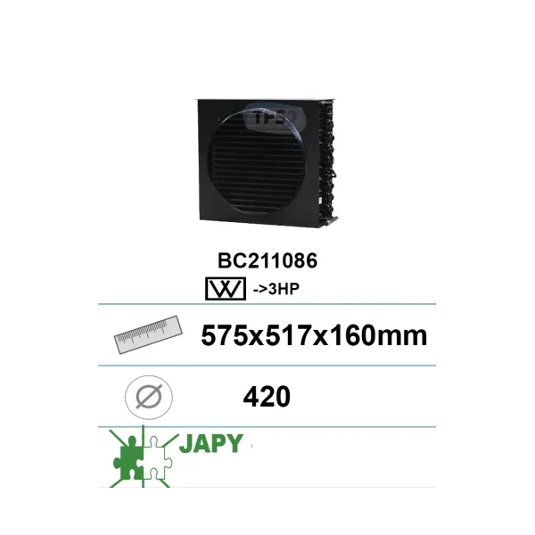 Condensador 4 capas 20 tubos tipo BC211086