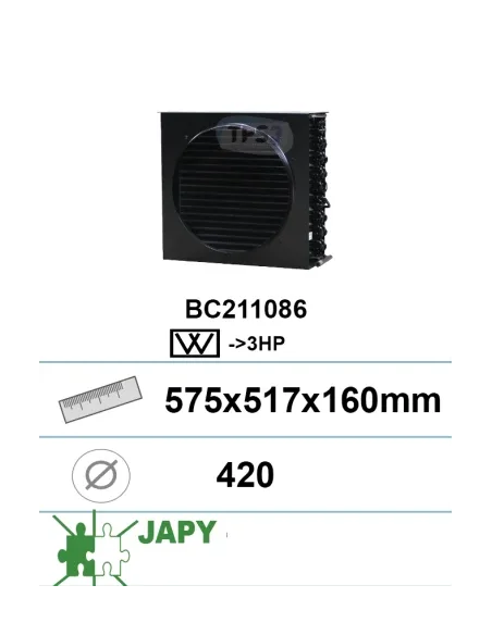 Condensador 4 capas 20 tubos tipo BC211086