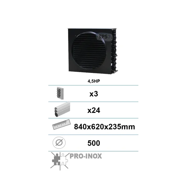 Condensador con tratamiento epoxi 3 capas 24 tubos 4,5Ch