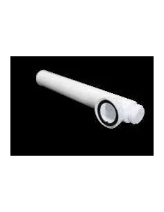 Tubo de desagüe de PVC con conexión roscada de 1 1/2" y junta plana (Japy)