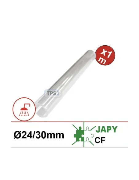 Tubo Acryglass Ø24/30 detección de nivel, vendido al metro  (Japy CF)
