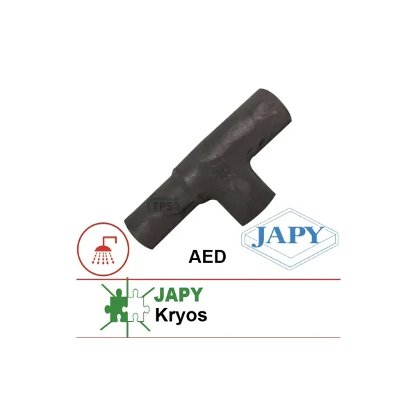 Pieza forma T en caucho para AED Kryos (Japy)