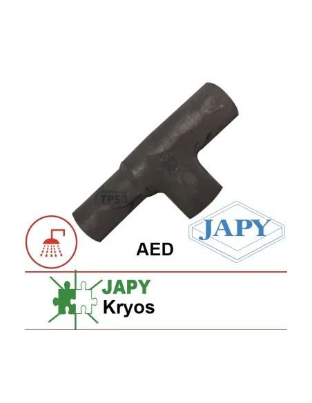 Pieza forma T en caucho para AED Kryos (Japy)