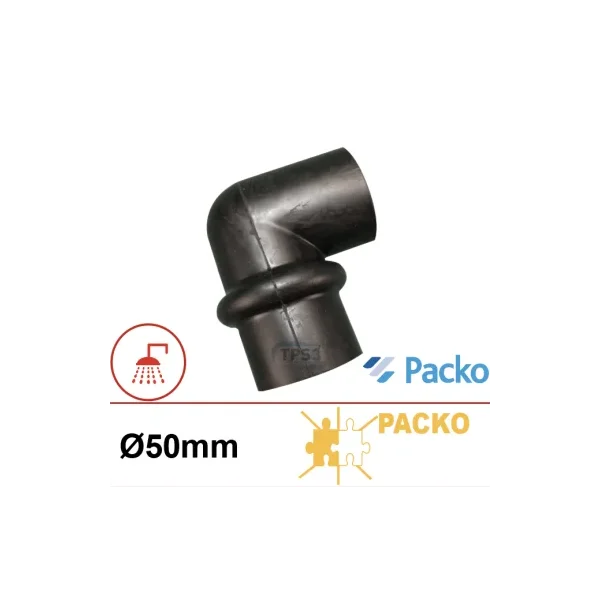 Codo de durita 90° Ø50 (Packo)