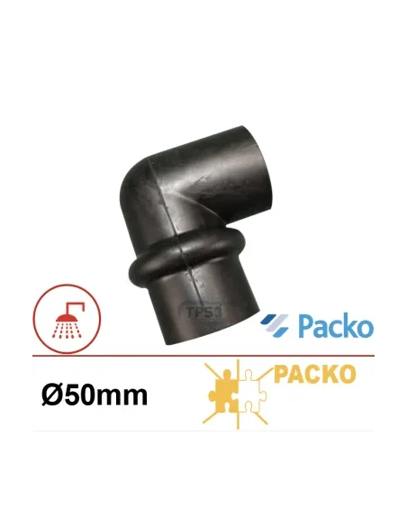 Codo de durita 90° Ø50 (Packo)