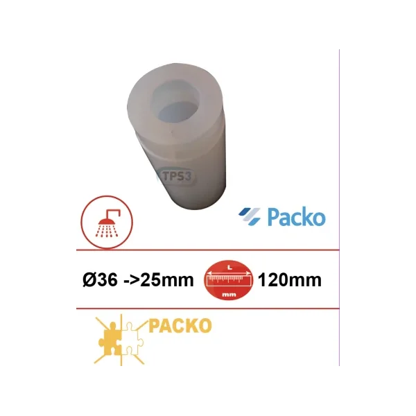 Tubo porta sonda con reducción 36-25 longitud (Packo)