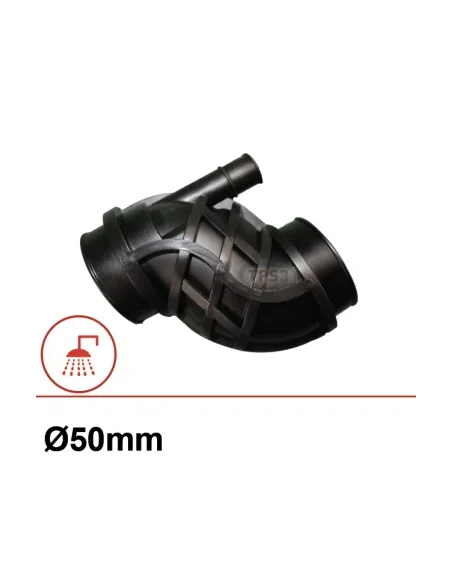 Codo doble D50 con tapon