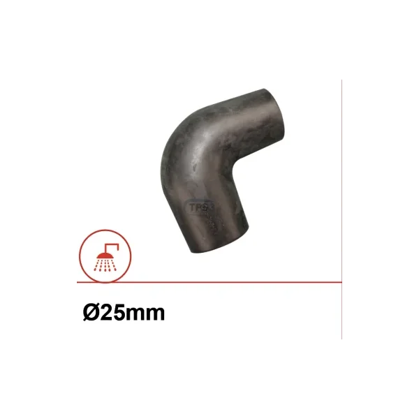 Codo de goma de 90° Ø25