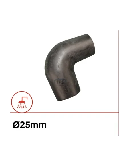 Codo de goma de 90° Ø25