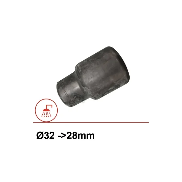 Reduccion de caucho Ø32 hasta Ø28