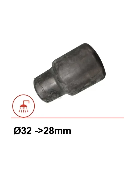 Reduccion de caucho Ø32 hasta Ø28