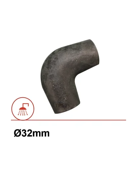 Codo de goma 90° Ø32