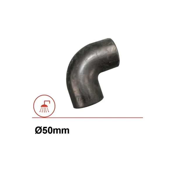 Codo de goma de 90° Ø50
