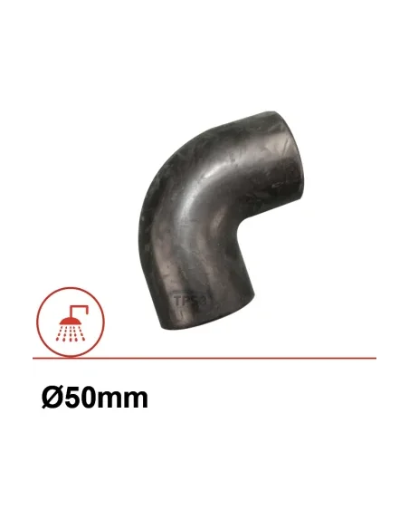 Codo de goma de 90° Ø50
