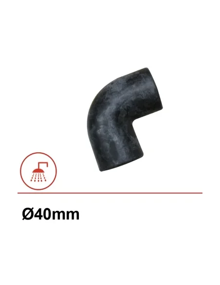 Codo de goma 90° Ø40