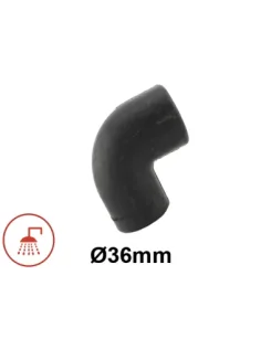 Codo de goma 90° Ø36