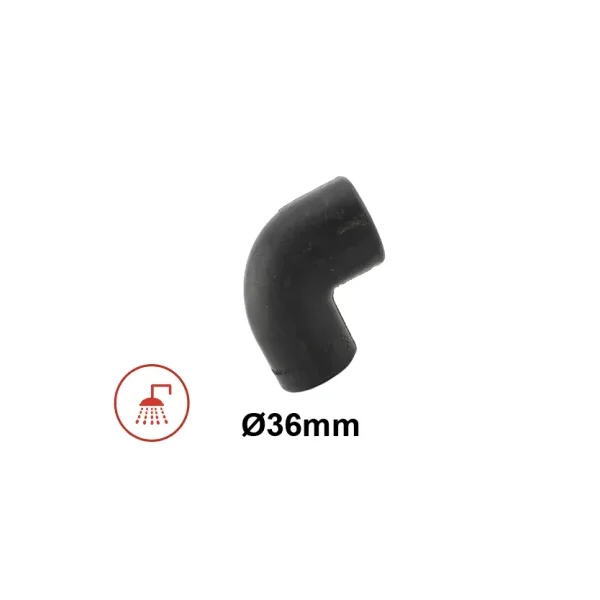 Codo de goma 90° Ø36