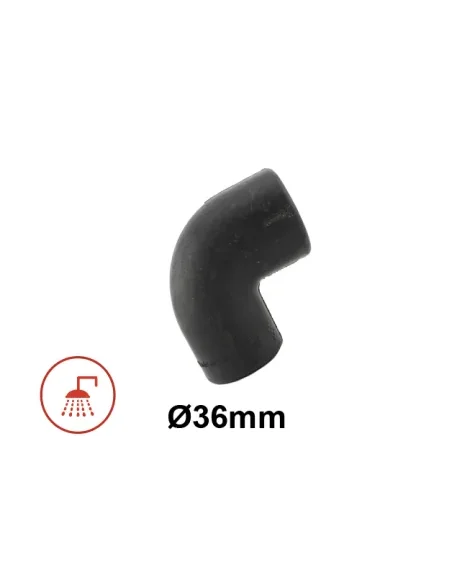 Codo de goma 90° Ø36