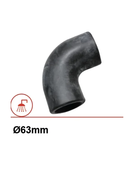 Codo de goma 90° Ø63