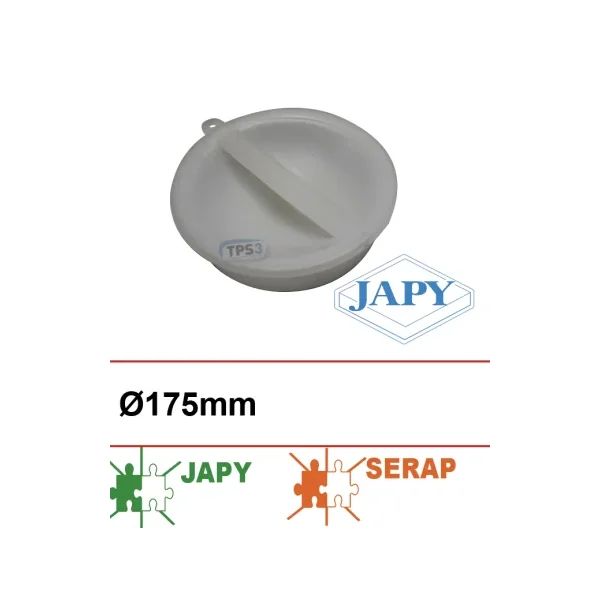Tapón de plástico para entrada de leche Ø175 (Japy, Serap)