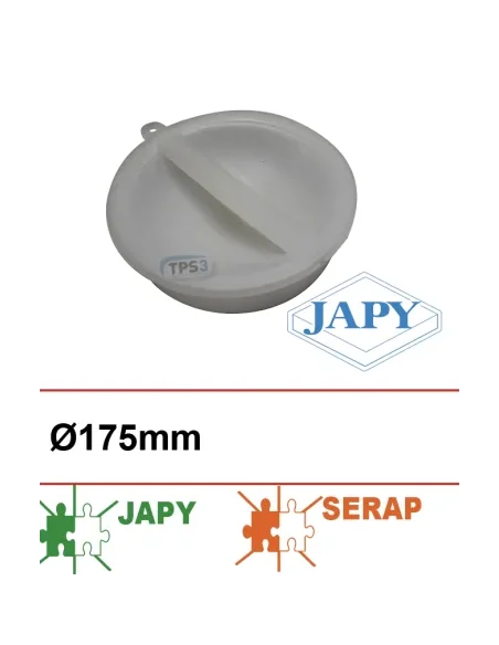 Tapón de plástico para entrada de leche Ø175 (Japy, Serap)