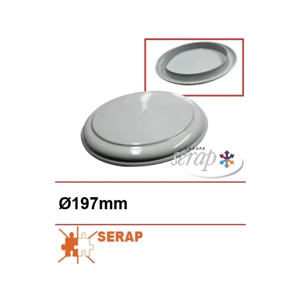 Tapón de plástico para entrada de leche Ø197 (Serap)