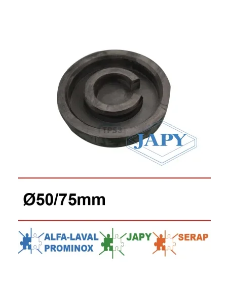 Tapon de caucho multi-diametros  Ø75/50/49 (Alfa, Japy, Serap)