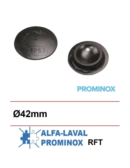 Tapón de goma de entrada de leche Ø42 (Alfa-Laval RFT)