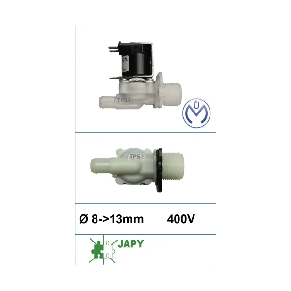 Electroválvulas entrada de agua sencilla 400V Müller Ø int. 8 - Ø ext. 13 (Japy)