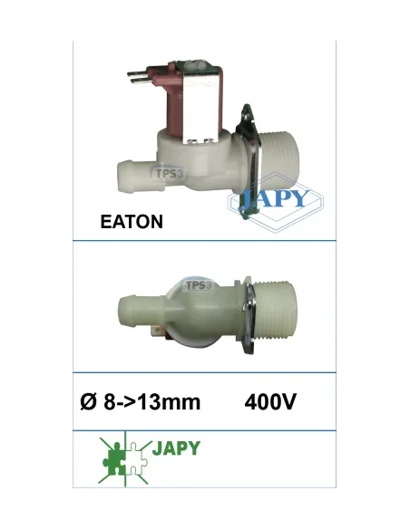Electroválvulas entrada de agua sencilla 400V Eaton Ø int. 8 - Ø ext. 13 (Japy)