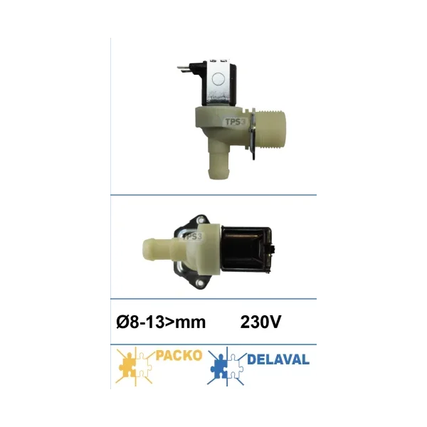 Electroválvula de codo simple Eaton 230V DN 8-13 (Packo, DeLaval)