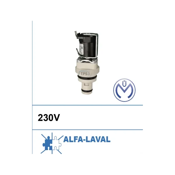 Electroválvula de entrada de agua de inserción Müller 230V (Alfa-Laval)