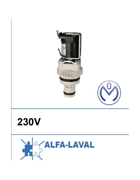 Electroválvula de entrada de agua de inserción Müller 230V (Alfa-Laval)