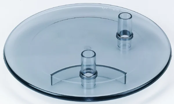 Tapadera cantara transparente 2 salidas  24Ømm