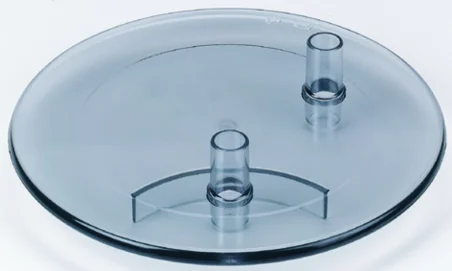 Tapadera cantara transparente 2 salidas  24Ømm