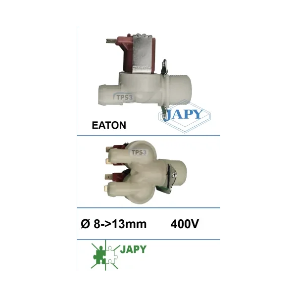 Electroválvulas entrada de agua doble 400V Eaton Ø int. 8 - Ø ext. 13 (Japy)