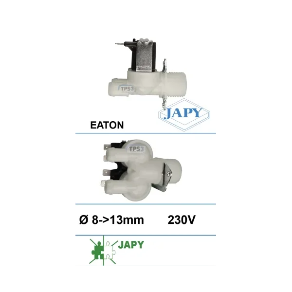 Electroválvula entrada de agua doble 230V Eaton Ø int. 8 - Ø ext. 13 (Japy)