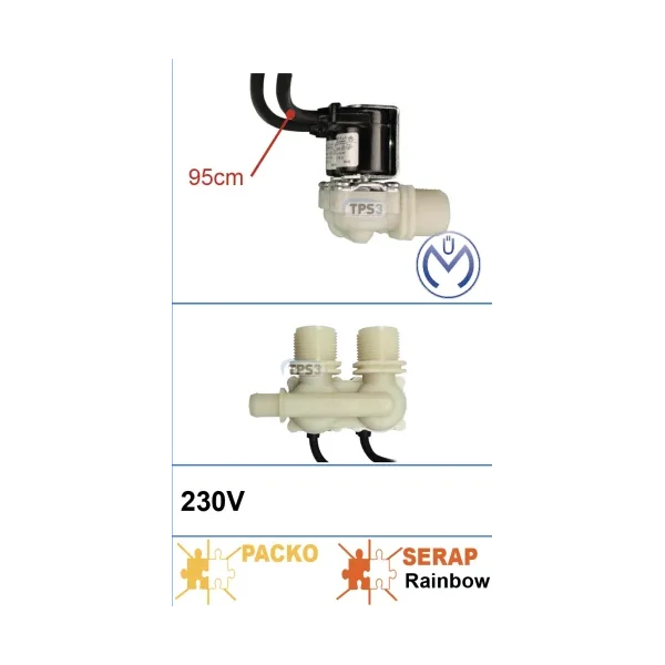 Electroválvula mezcladora doble de 230 V de Müller (Serap Rainbow, Packo)