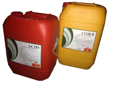 pack 1 detergente alcalino clorado GUT 28 KILOS -CLOR B mas Detergente Acido GUT-ACID 25 KILOS 