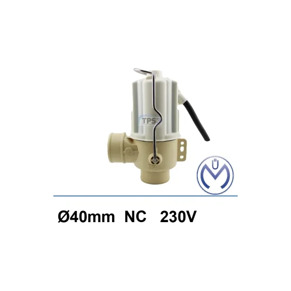 Válvula de drenaje lisa Müller 230V NC DN40 con cable de 1,5 m (Packo)
