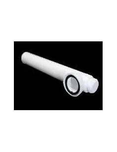 Tubo de desagüe de PVC con conexión roscada de 1 1/2" y junta plana (Japy)