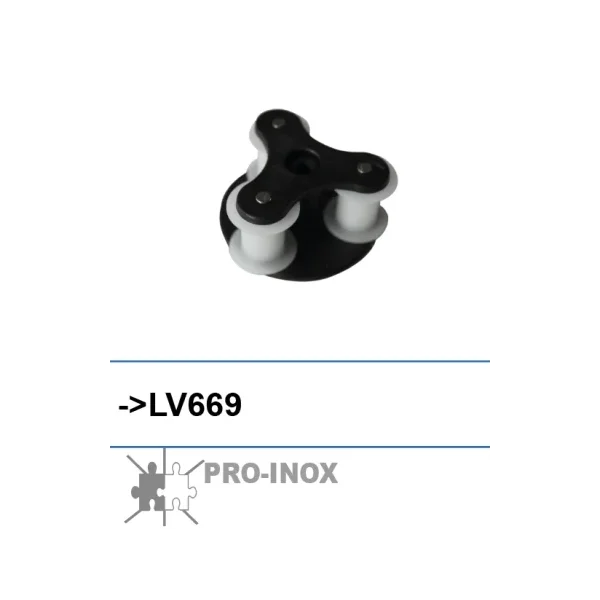 Soporte de rodillos + rodillos para bomba dosificadora LV669 (Pro-Inox)